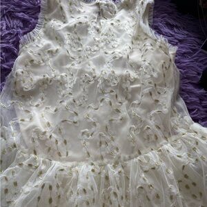 Zara Kids Formal Dress in White and Gold